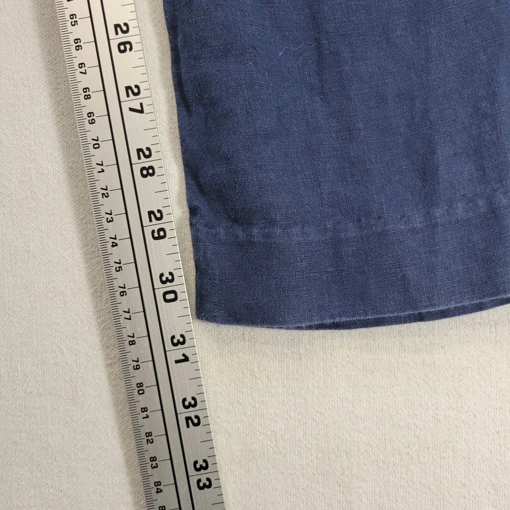 Polo Ralph Lauren Linen Pants Mens 32x32 Navy Blue Slim Fit Trousers